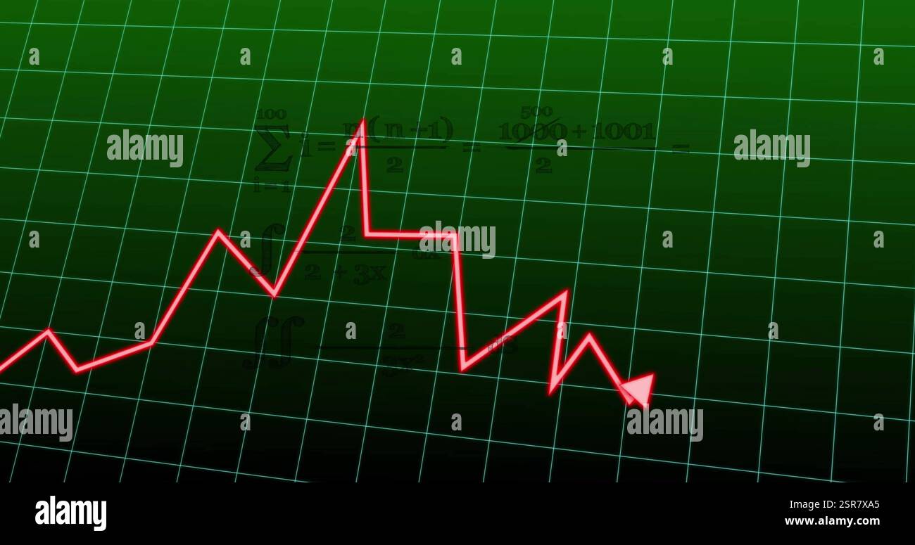 Image of data processing and diagrams over squares Stock Photo