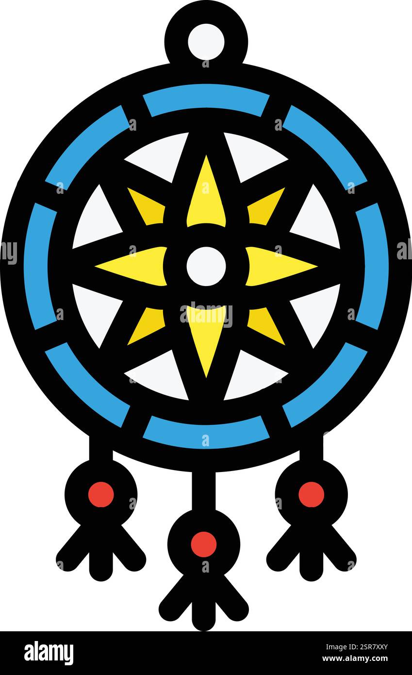 Dreamcatcher Vector Icon Design Illustration Stock Vector