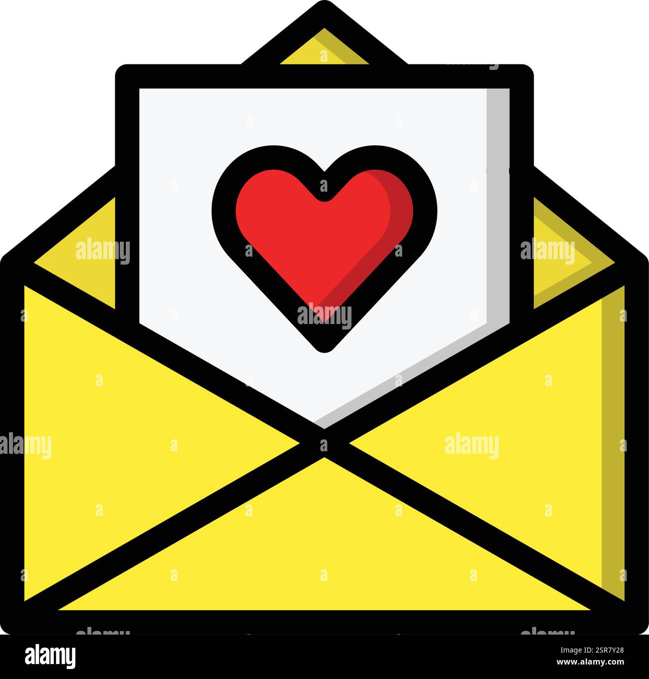 Love Letter Vector Icon Design Illustration Stock Vector