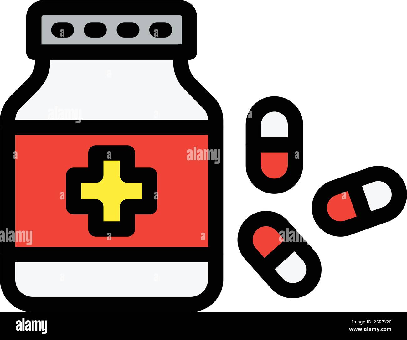 Sleeping Pills Vector Icon Design Illustration Stock Vector