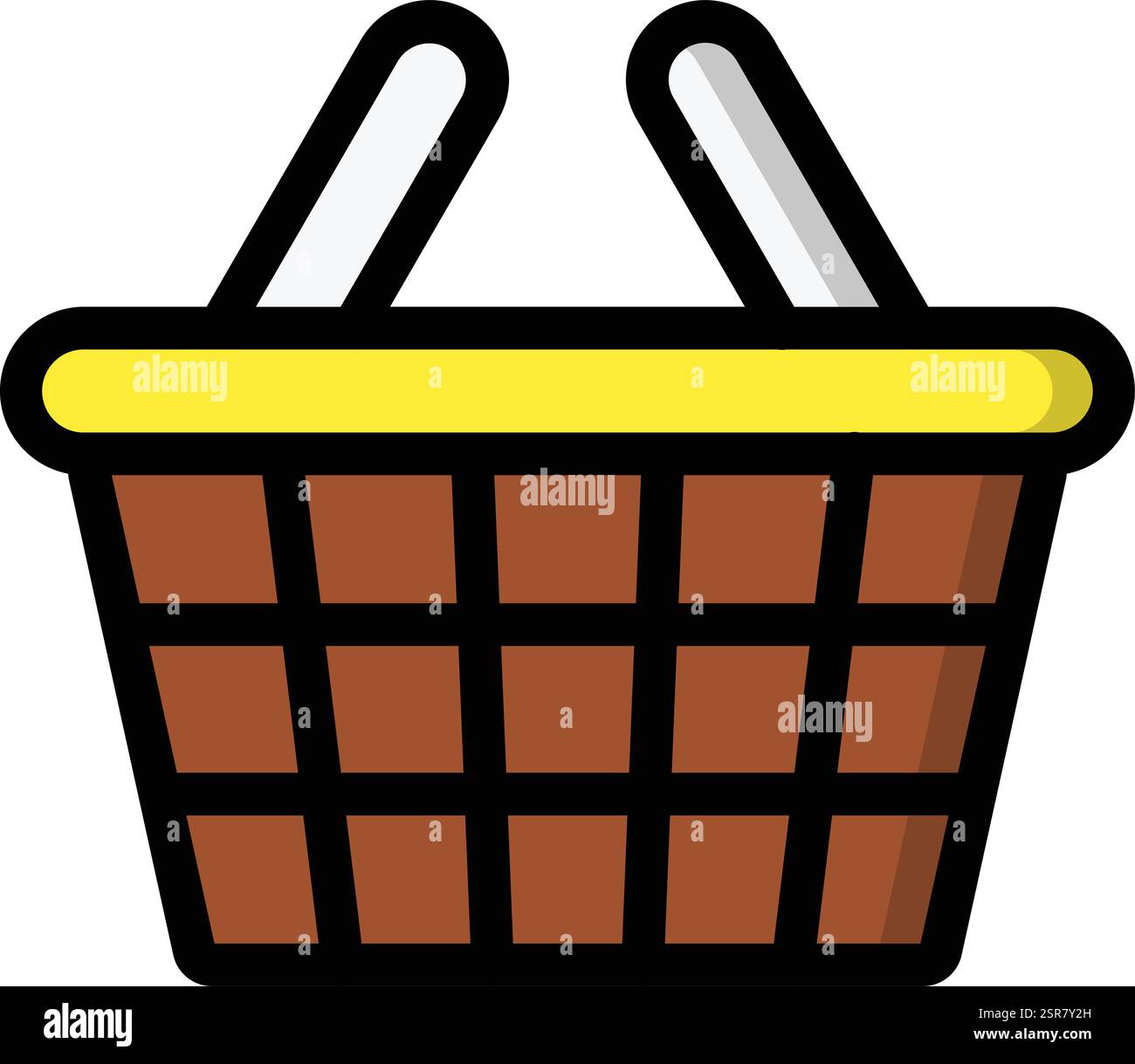 Picnic Basket Vector Icon Design Illustration Stock Vector Image & Art ...