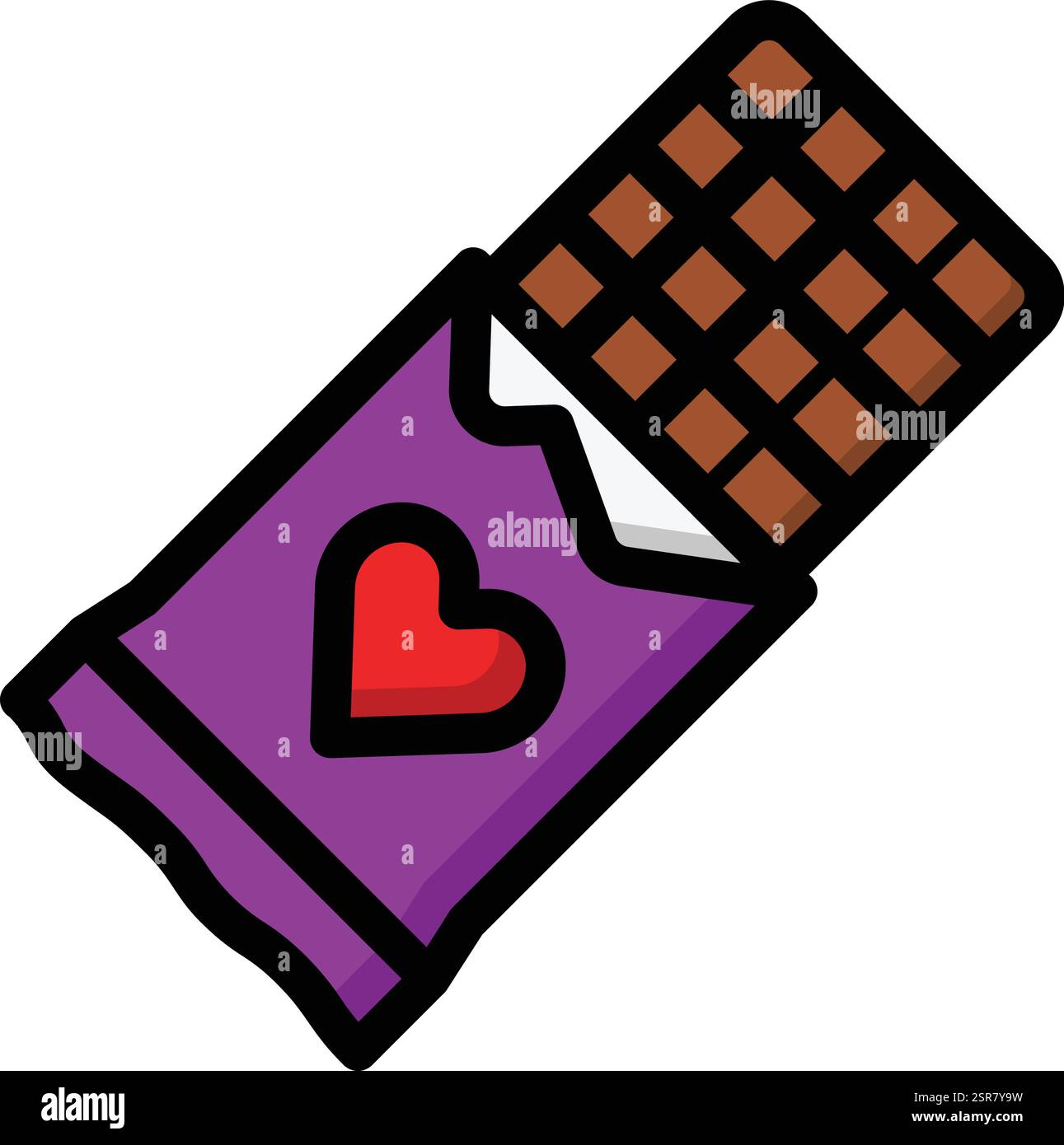 Chocolate Bar Vector Icon Design Illustration Stock Vector