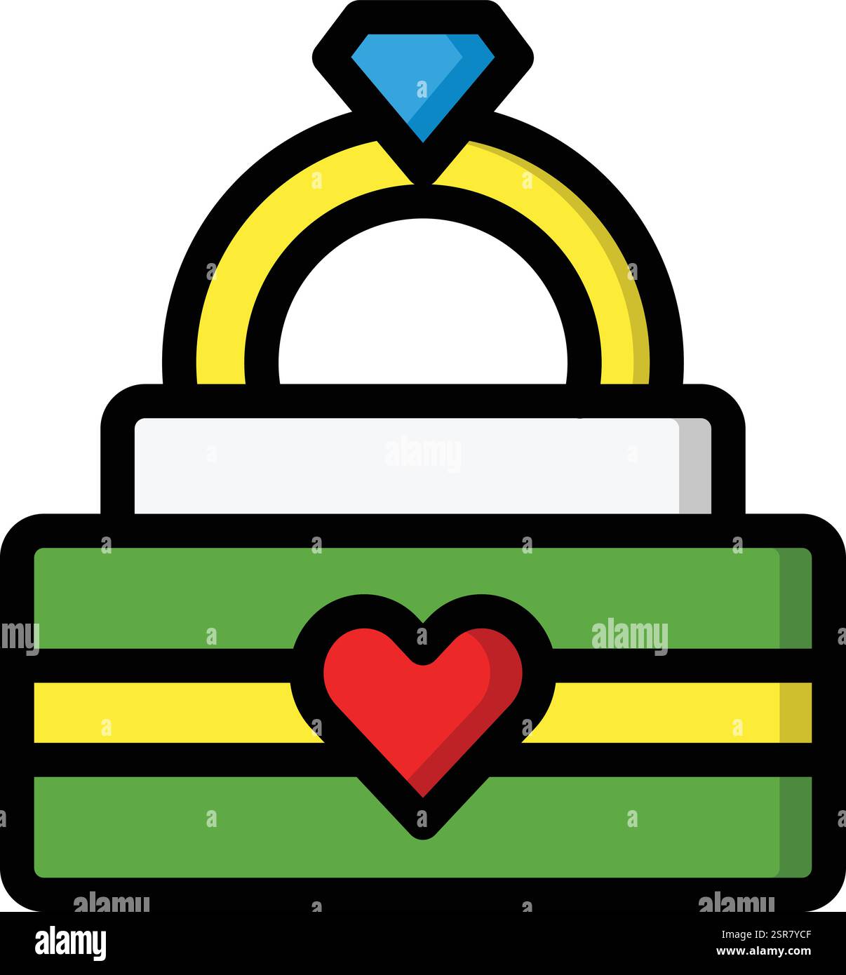 Diamond Ring Vector Icon Design Illustration Stock Vector