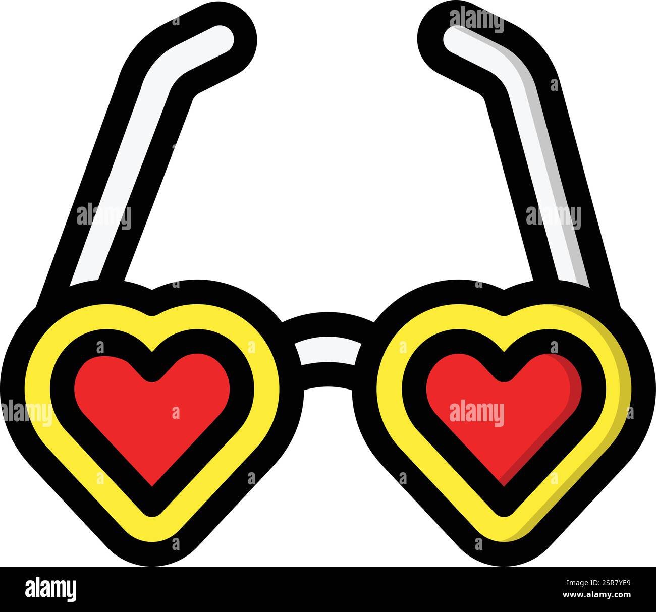 Heart Glasses Vector Icon Design Illustration Stock Vector