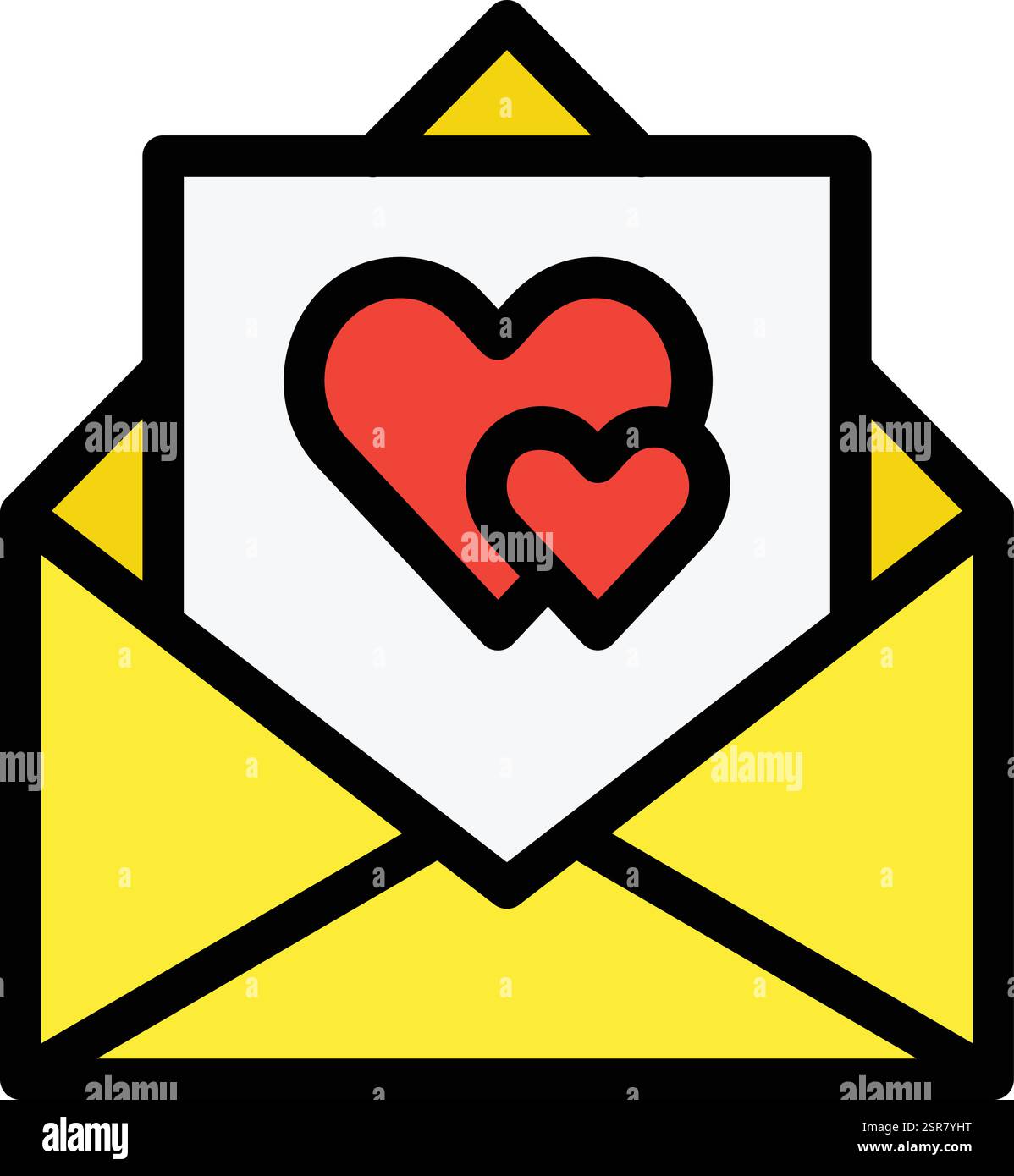 Love Letter Vector Icon Design Illustration Stock Vector
