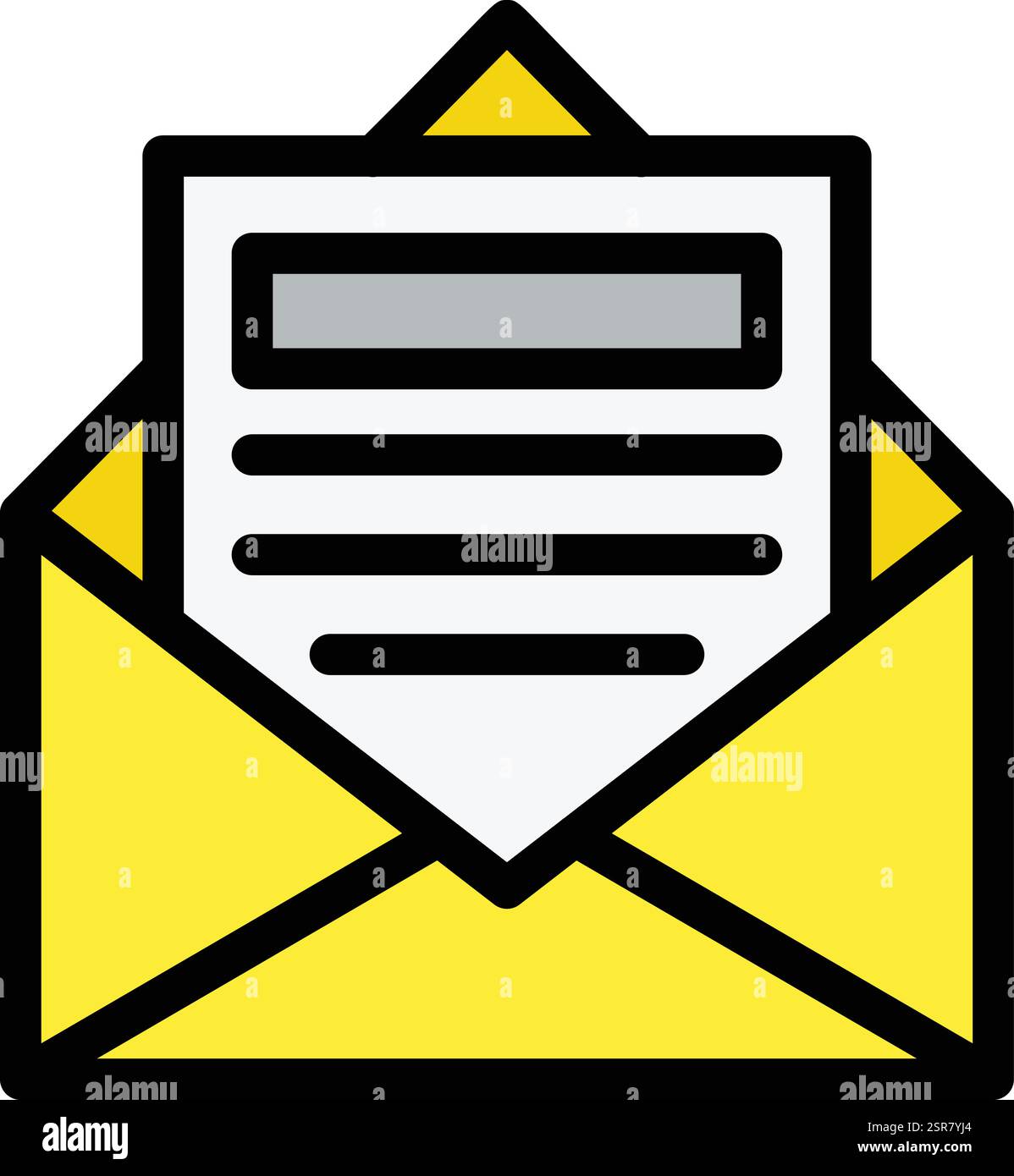 Open Email Vector Icon Design Illustration Stock Vector