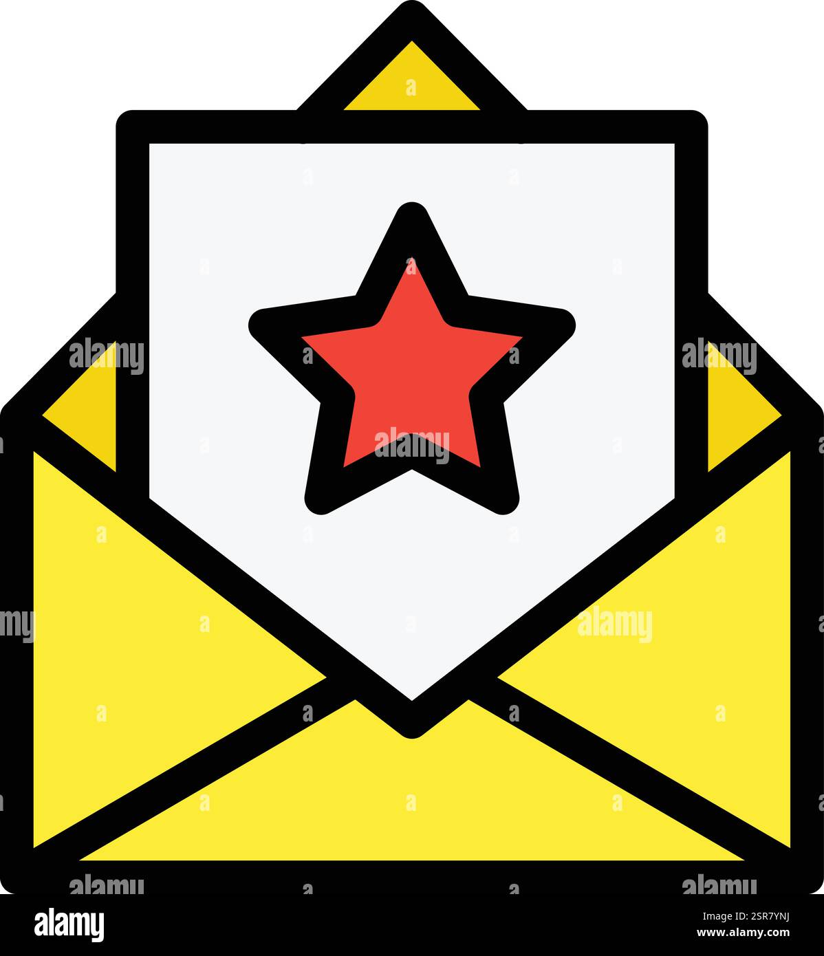 Starred Message Vector Icon Design Illustration Stock Vector