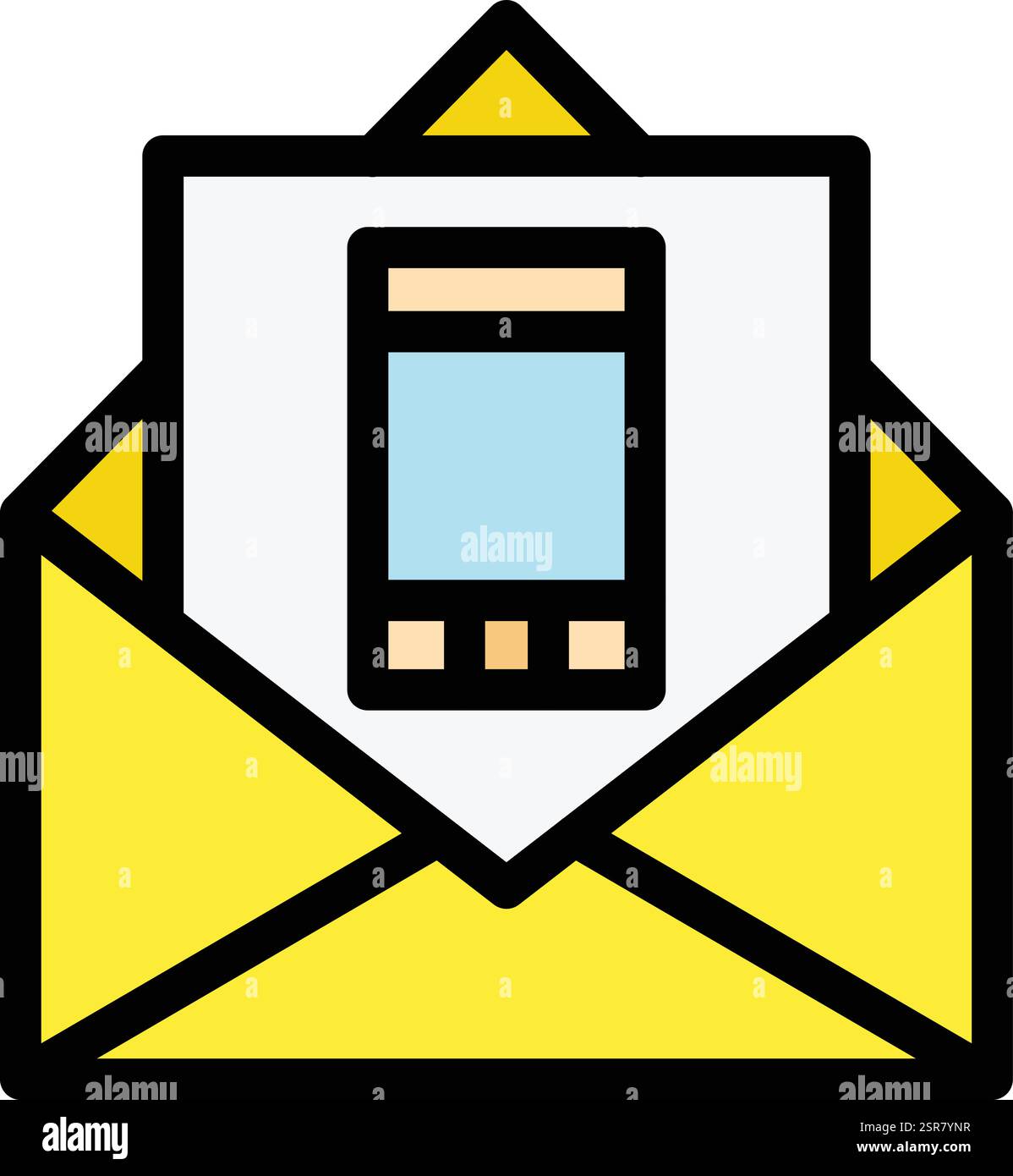 Mobile Mail Vector Icon Design Illustration Stock Vector