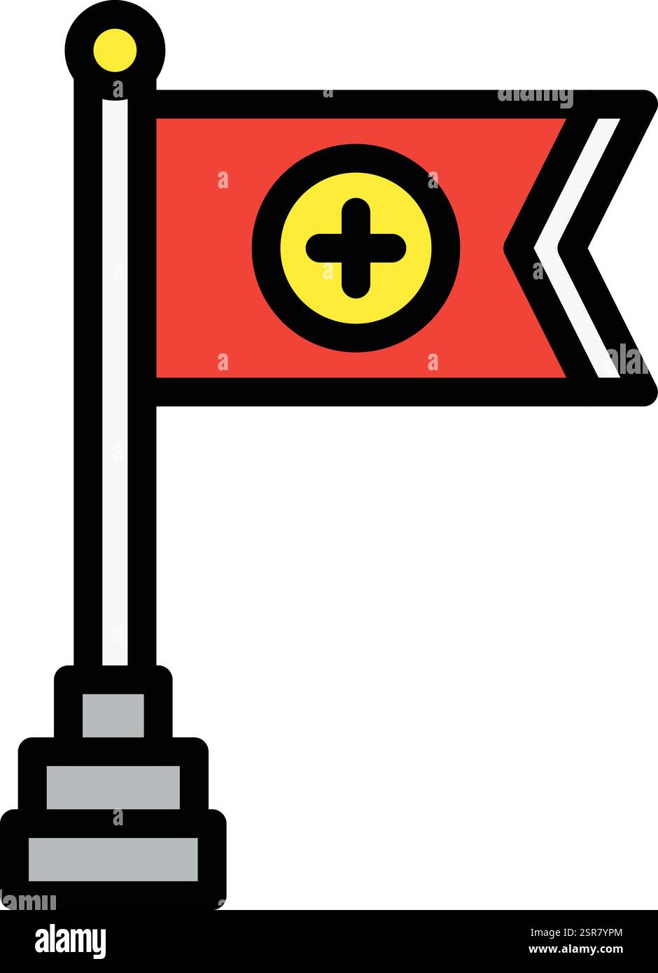 Medieval flag Vector Icon Design Illustration Stock Vector