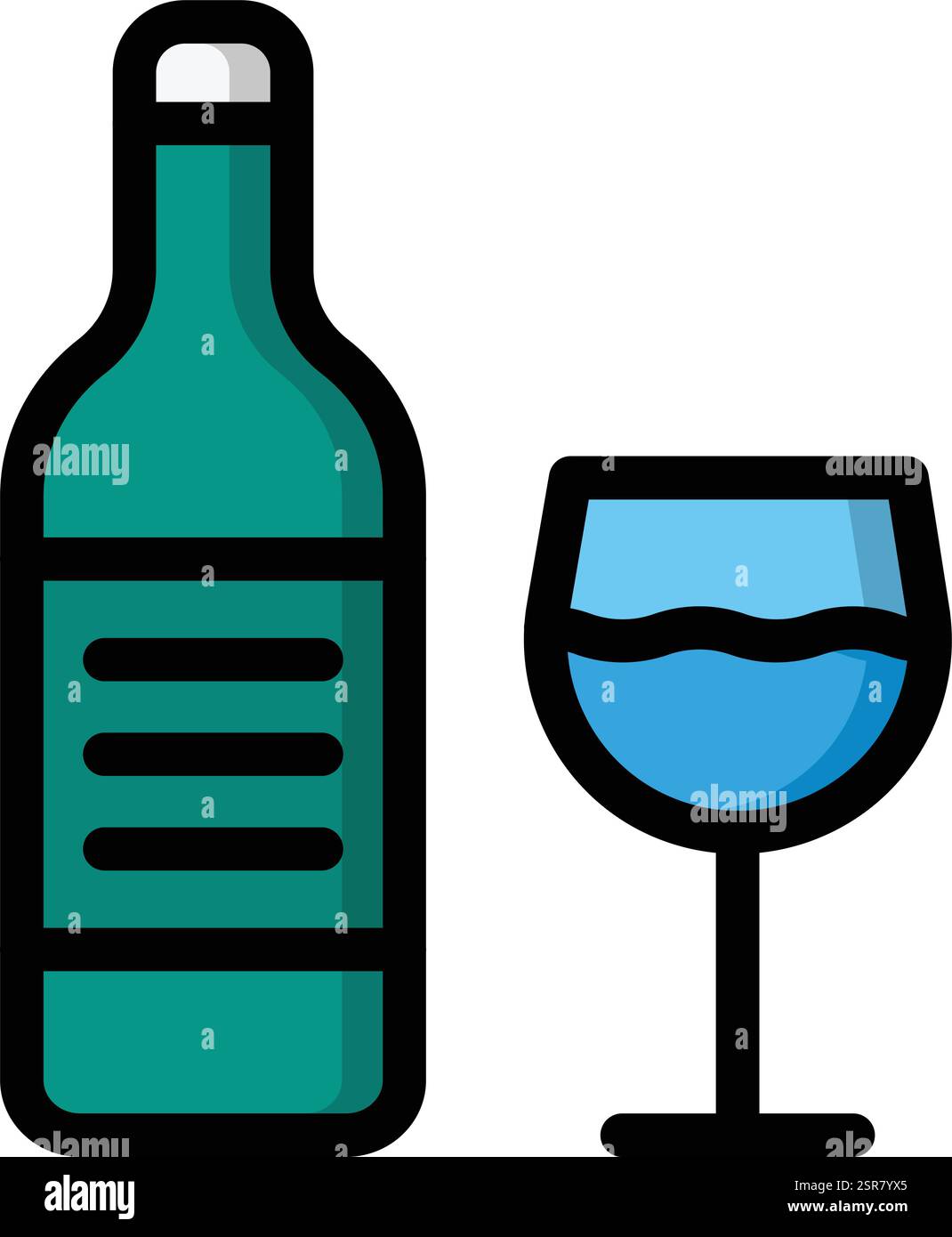 Champagne Vector Icon Design Illustration Stock Vector