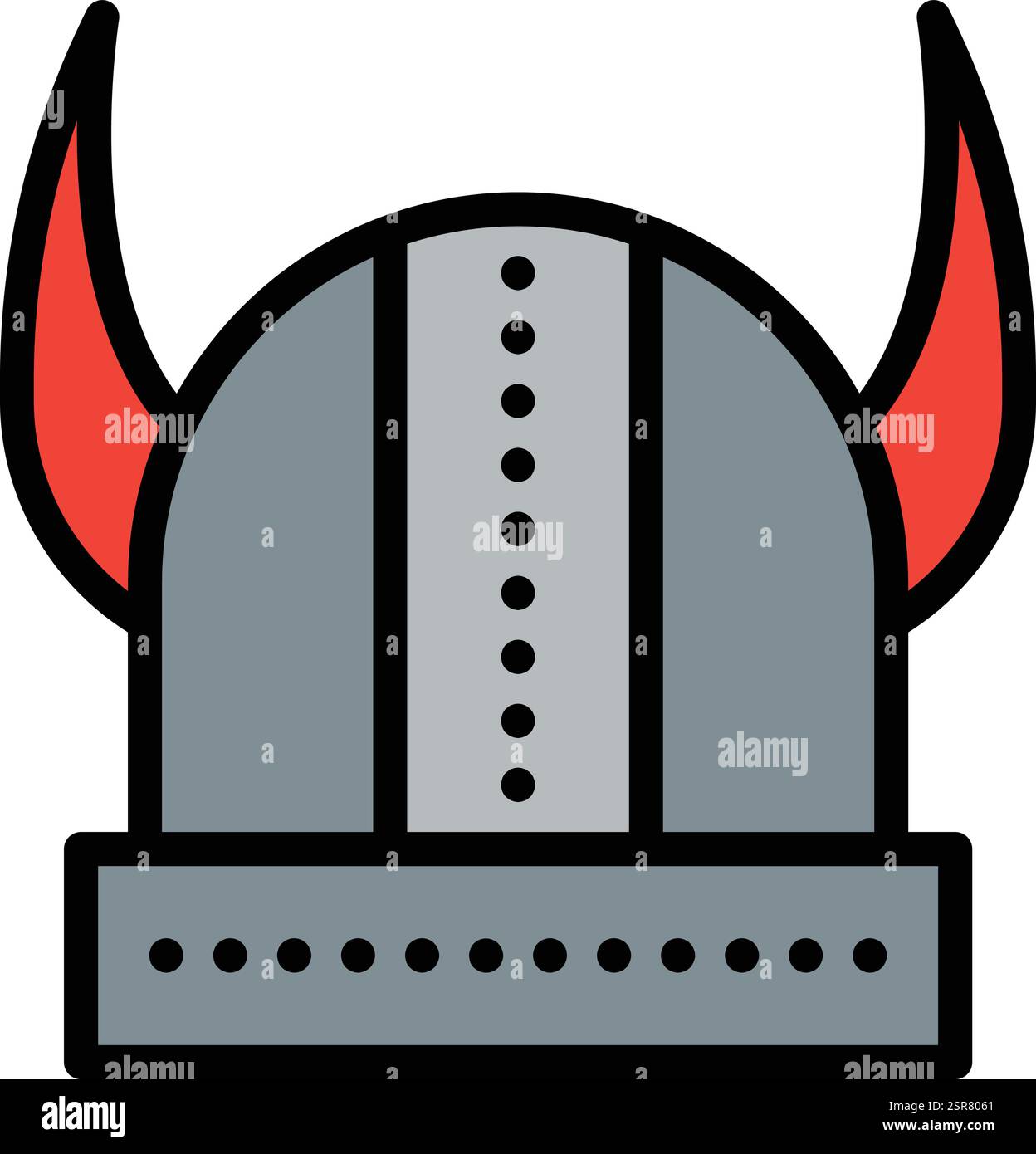 Viking helmet Vector Icon Design Illustration Stock Vector