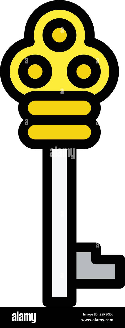 Medieval key Vector Icon Design Illustration Stock Vector