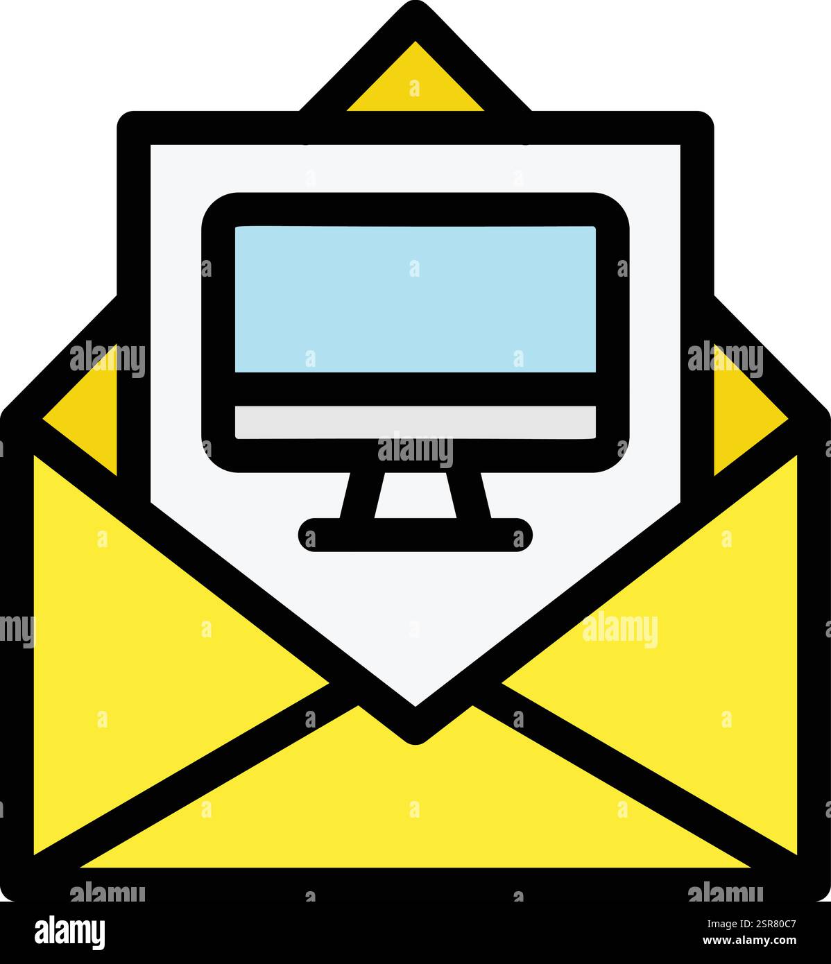 Computer Vector Icon Design Illustration Stock Vector