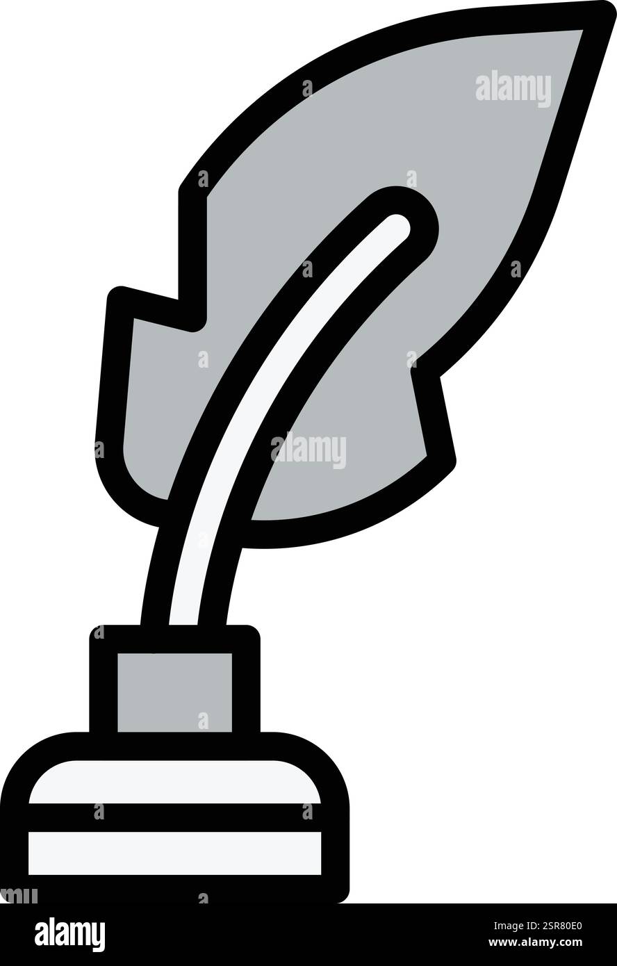 Ink feather Vector Icon Design Illustration Stock Vector