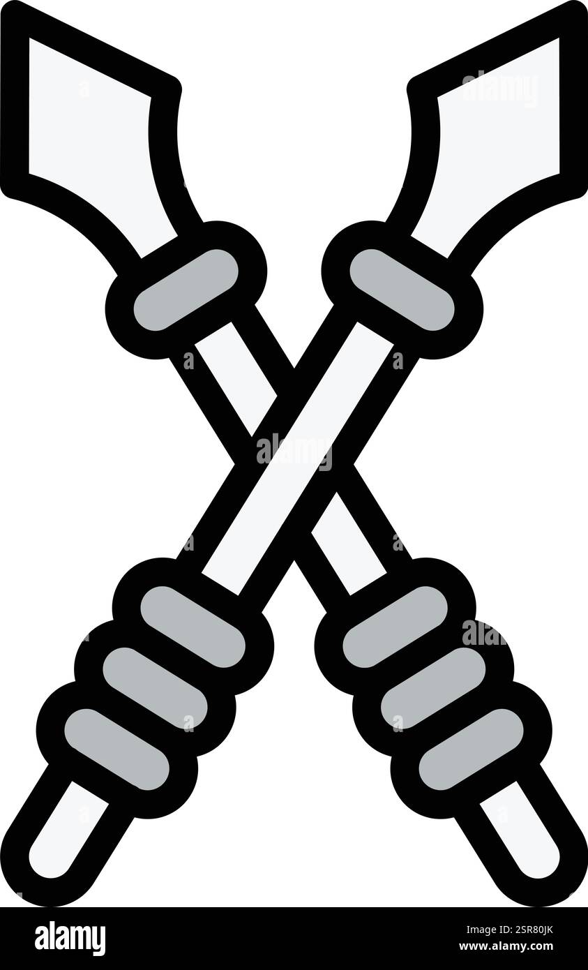 Spear Vector Icon Design Illustration Stock Vector