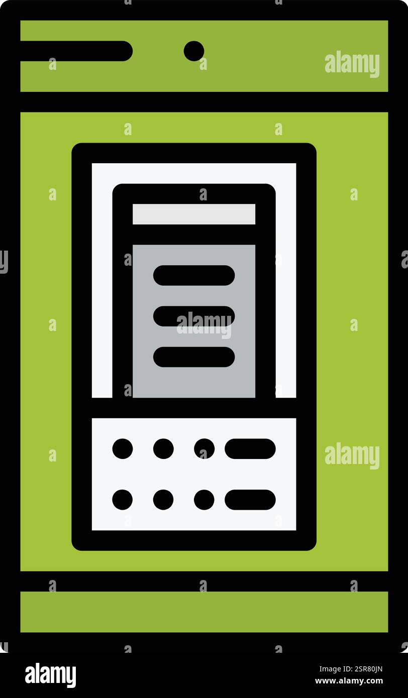 Atm Card Machine Vector Icon Design Illustration Stock Vector