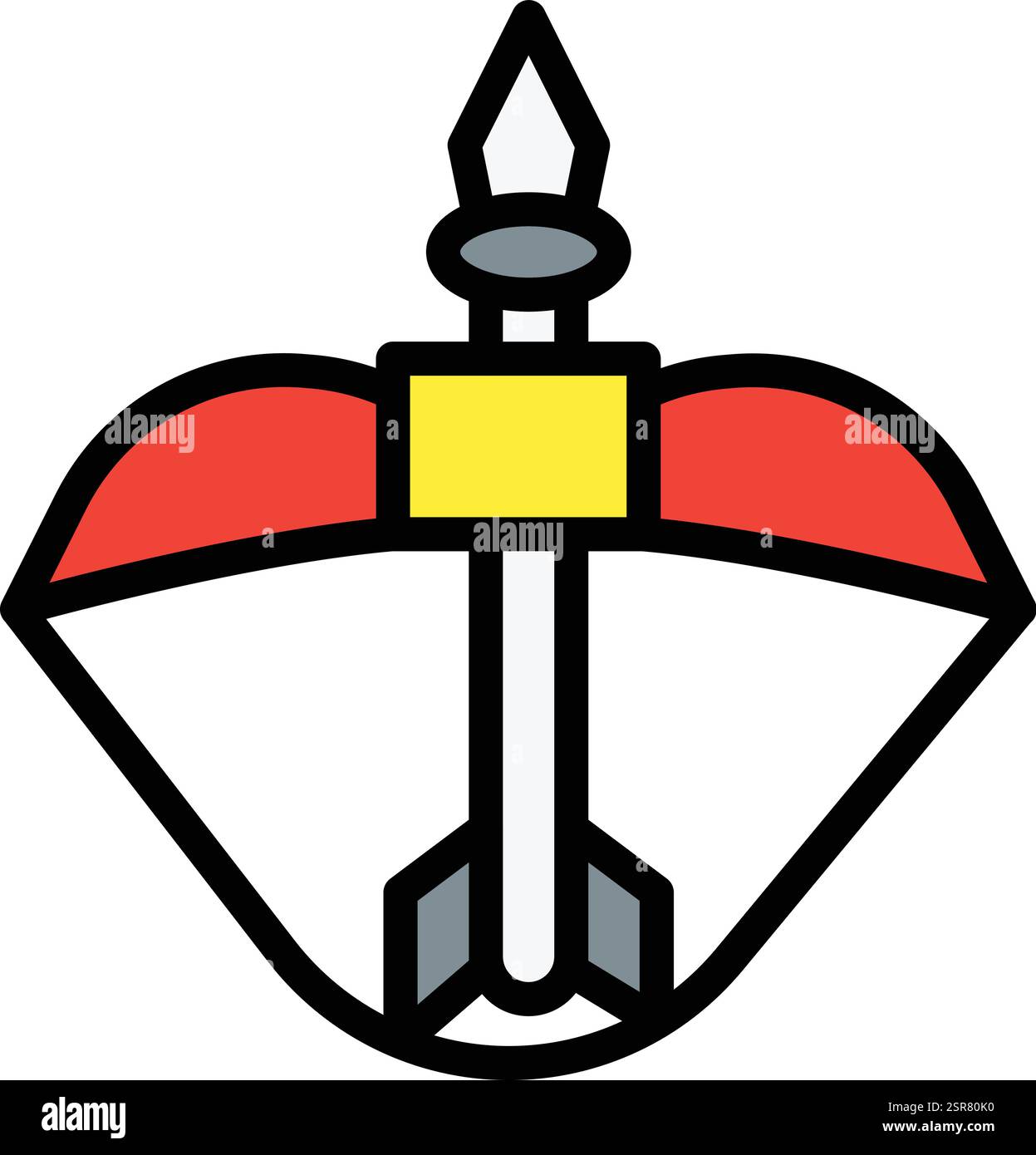 Crossbow Vector Icon Design Illustration Stock Vector