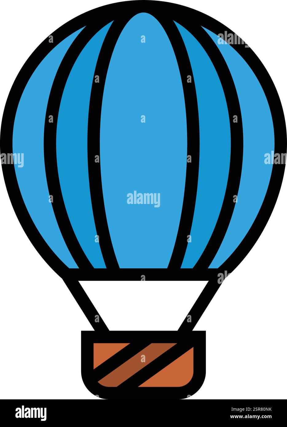 Hot air balloon Vector Icon Design Illustration Stock Vector