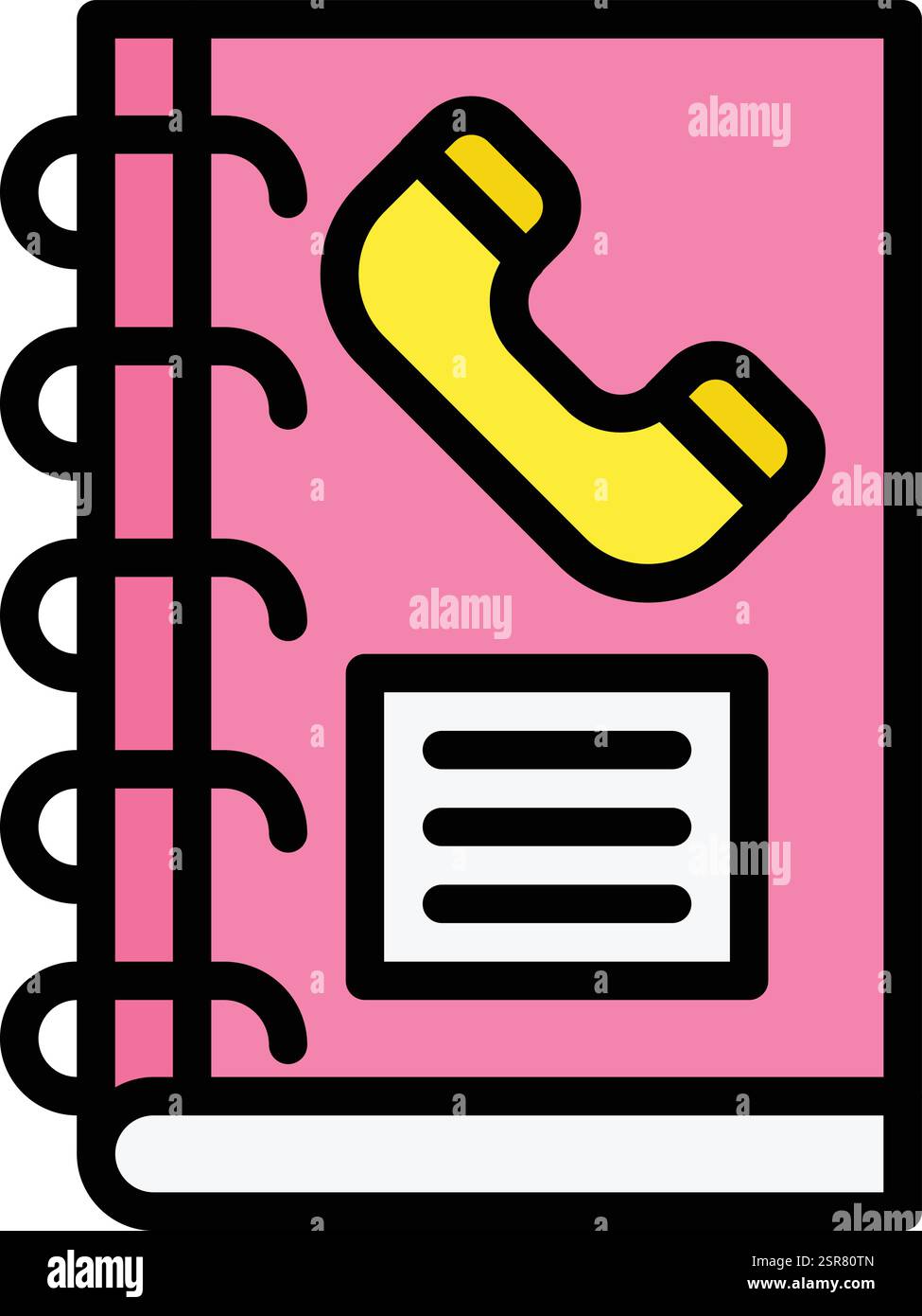 Phone Book Vector Icon Design Illustration Stock Vector