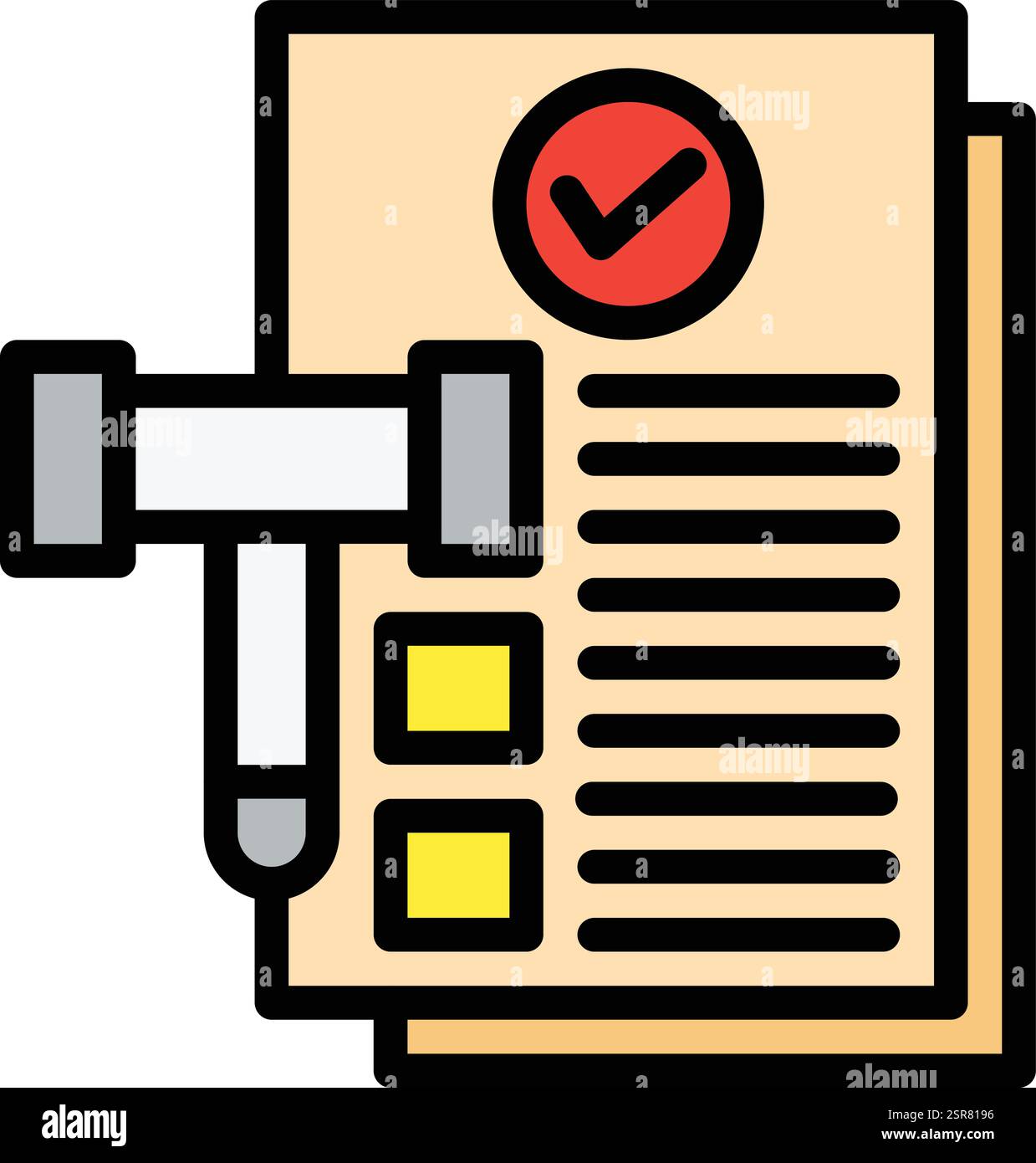 Legal Documents Vector Icon Design Illustration Stock Vector
