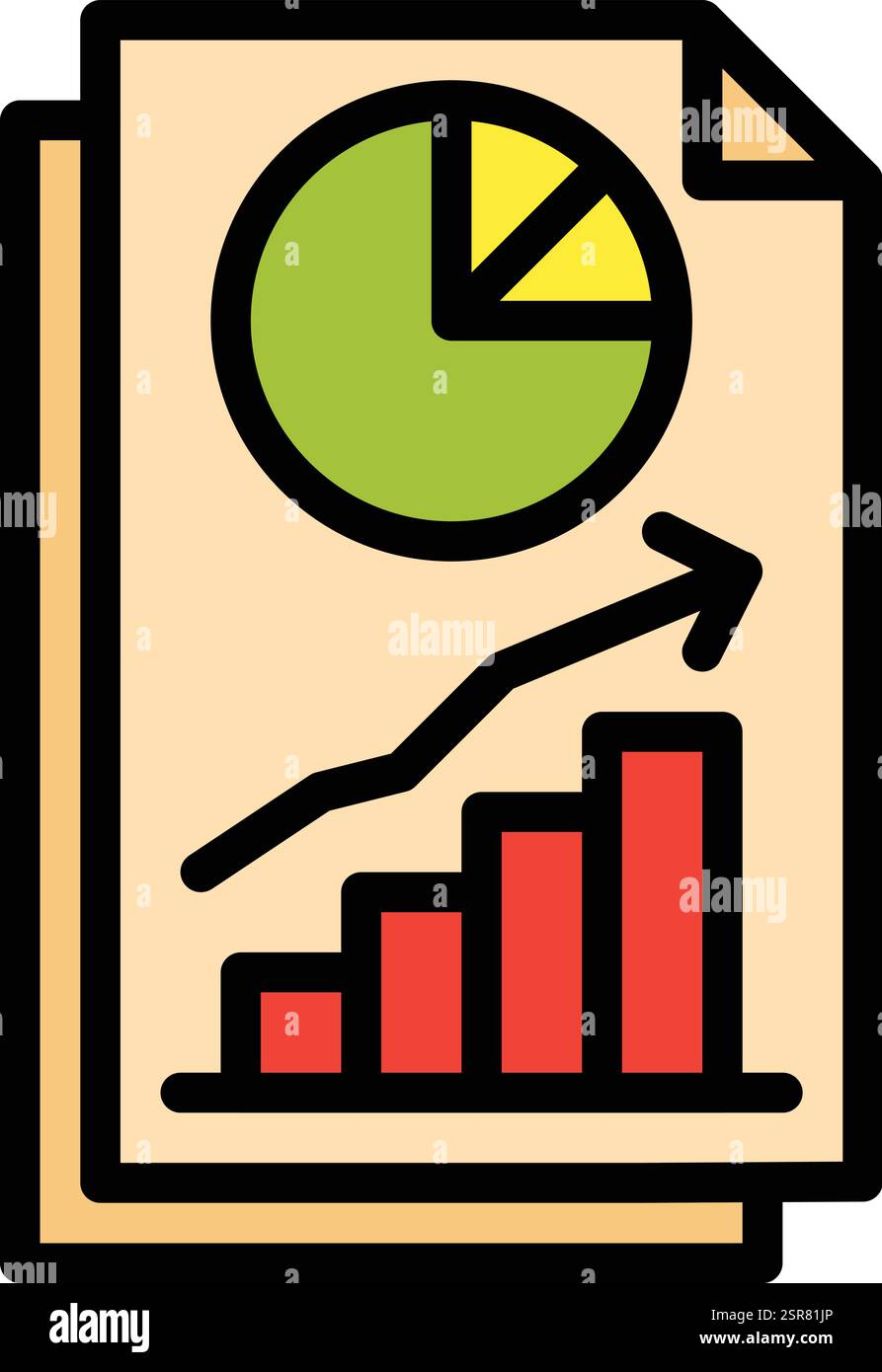 Finance Chart Vector Icon Design Illustration Stock Vector