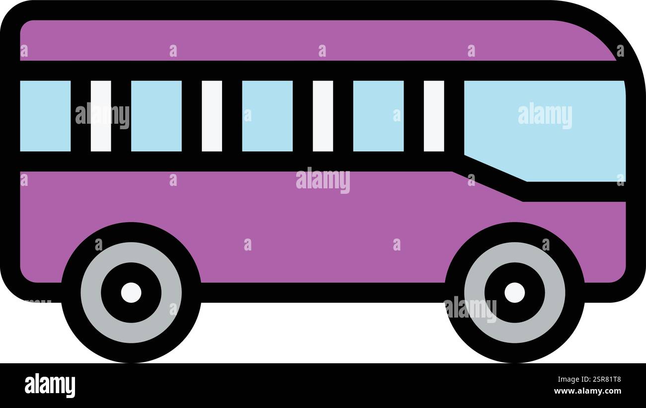 Bus Vector Icon Design Illustration Stock Vector