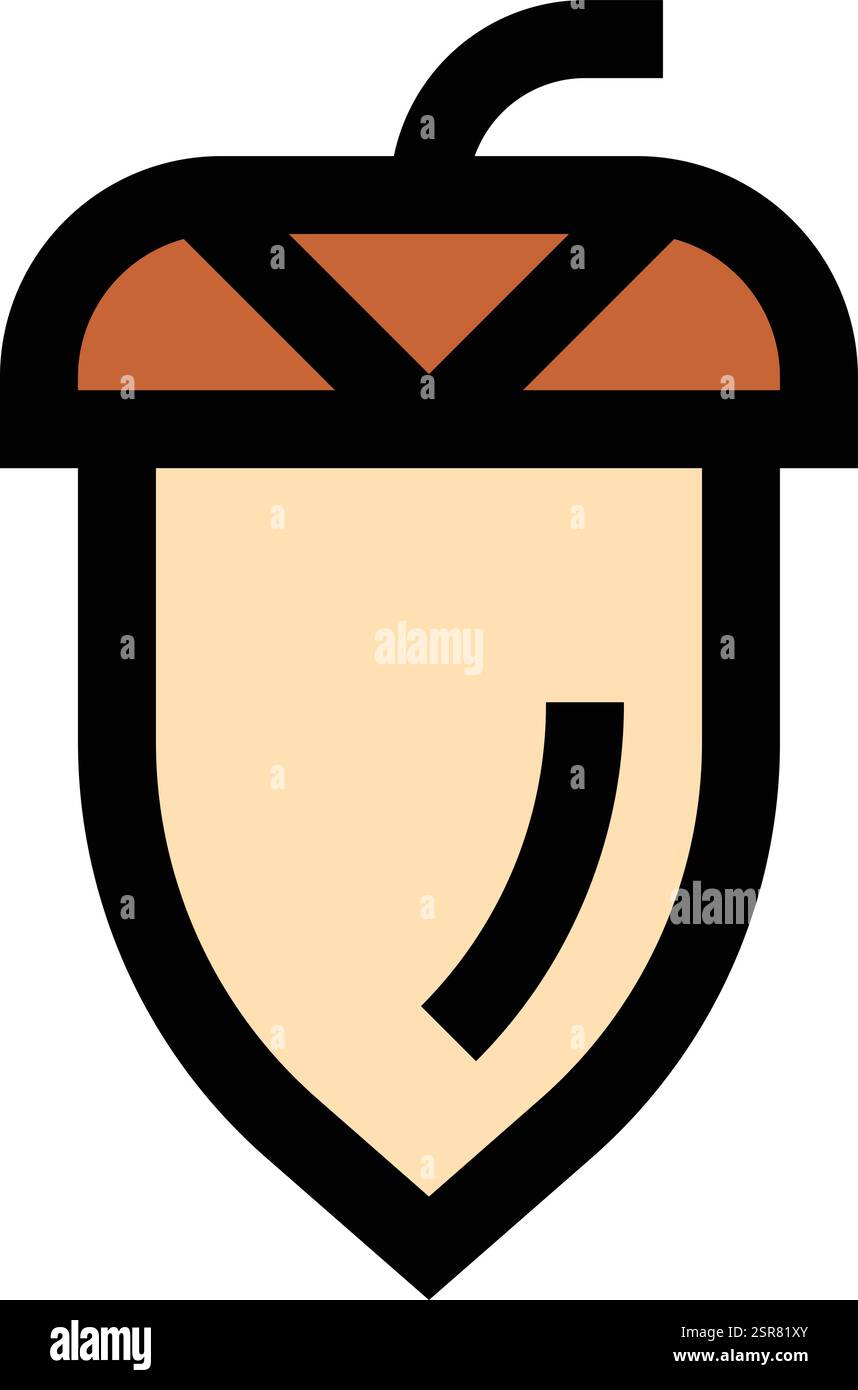 Acorn Vector Icon Design Illustration Stock Vector
