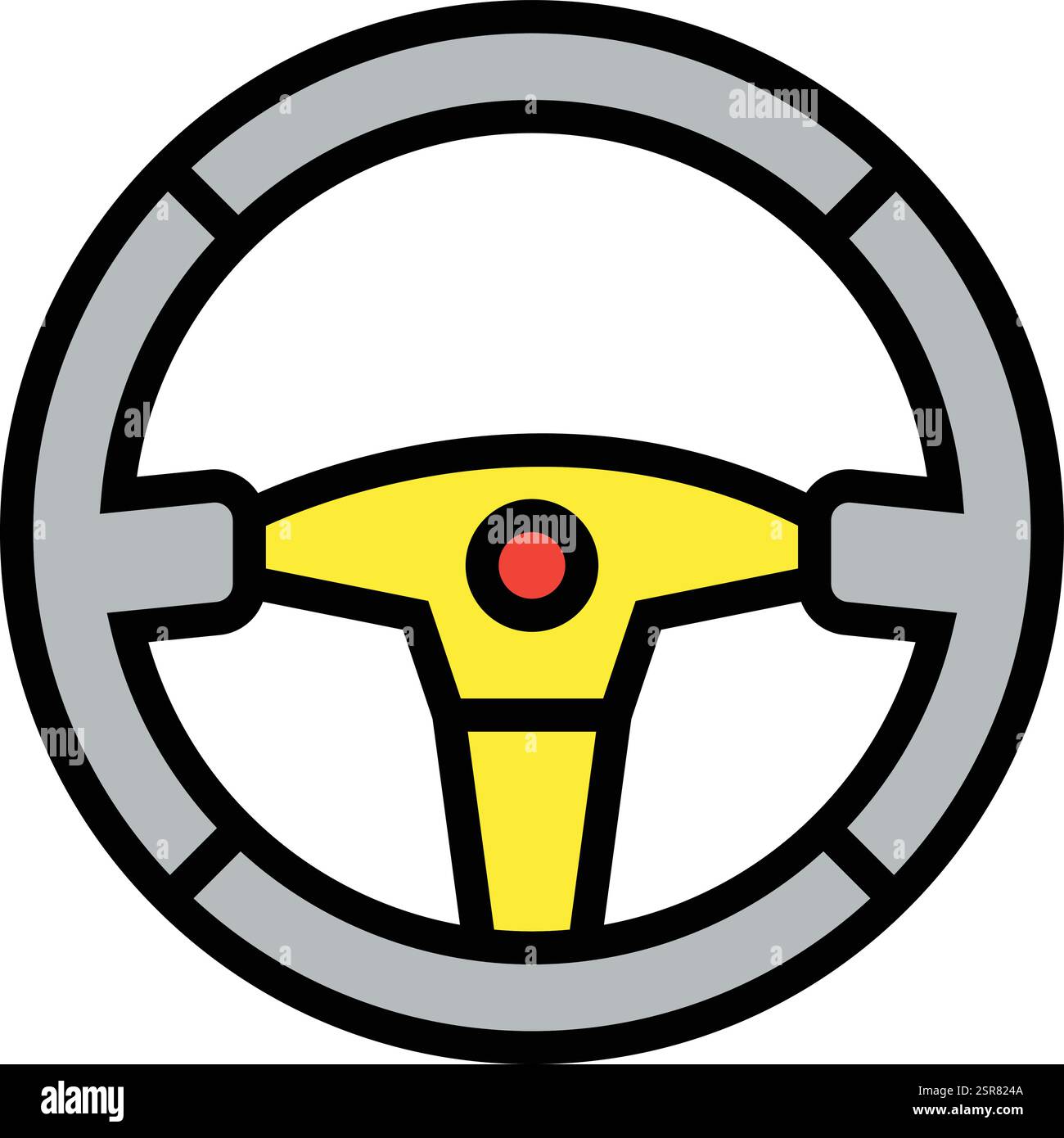Steering wheel Vector Icon Design Illustration Stock Vector