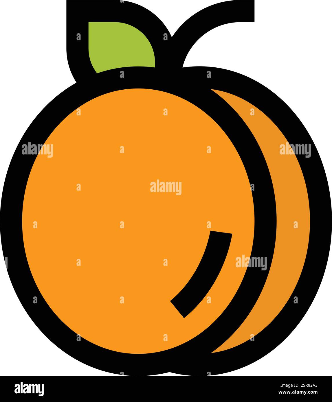 Apricot Vector Icon Design Illustration Stock Vector