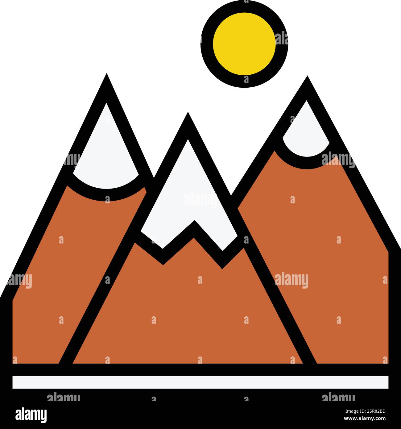 Mountain Vector Icon Design Illustration Stock Vector