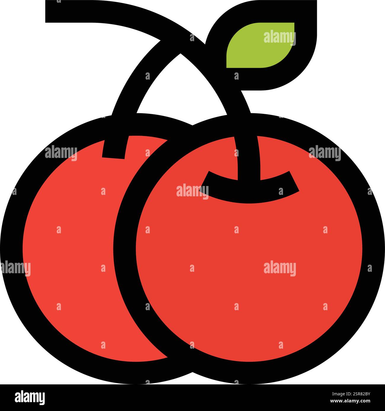 Cherry Vector Icon Design Illustration Stock Vector