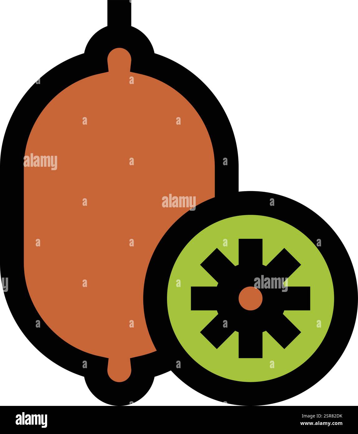 Kiwi Vector Icon Design Illustration Stock Vector