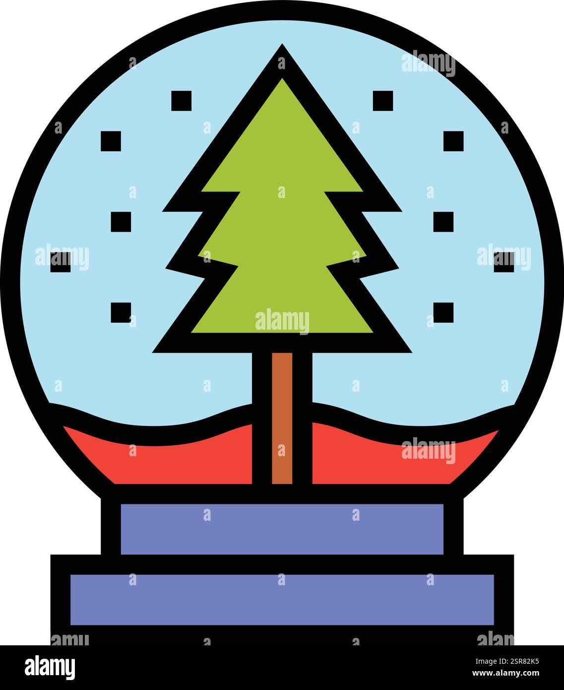 Snow globe Vector Icon Design Illustration Stock Vector