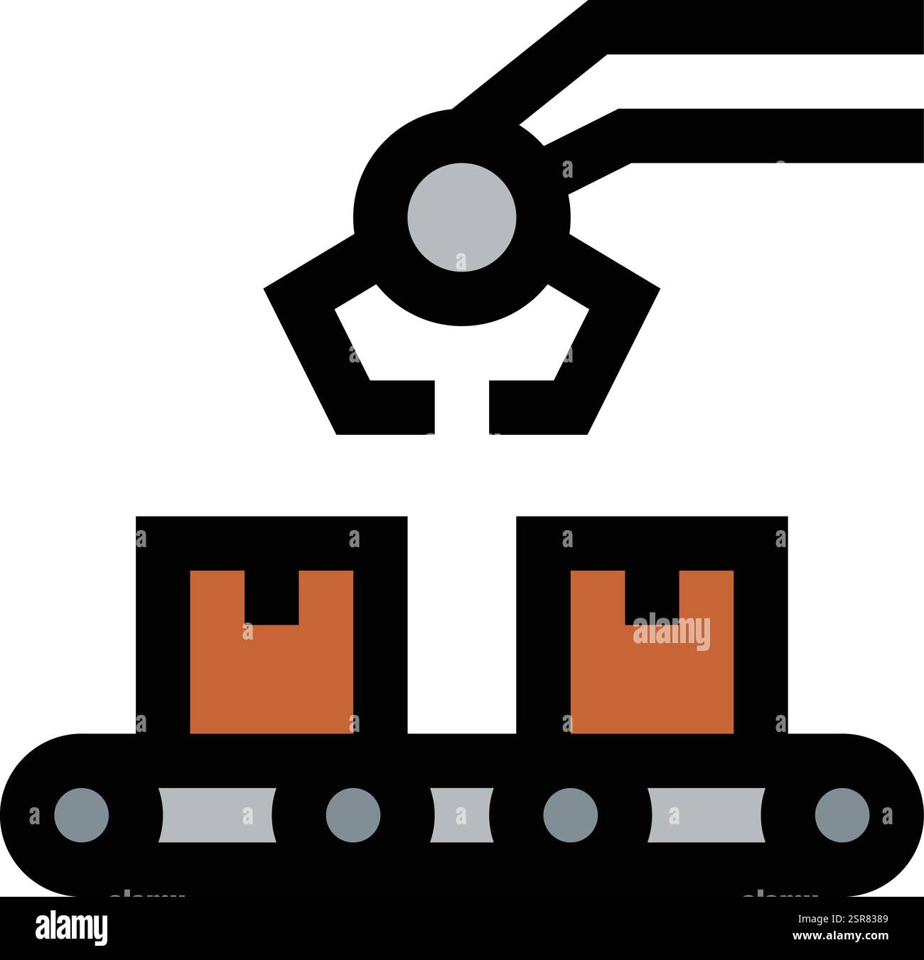 Conveyor Belt Vector Icon Design Illustration Stock Vector