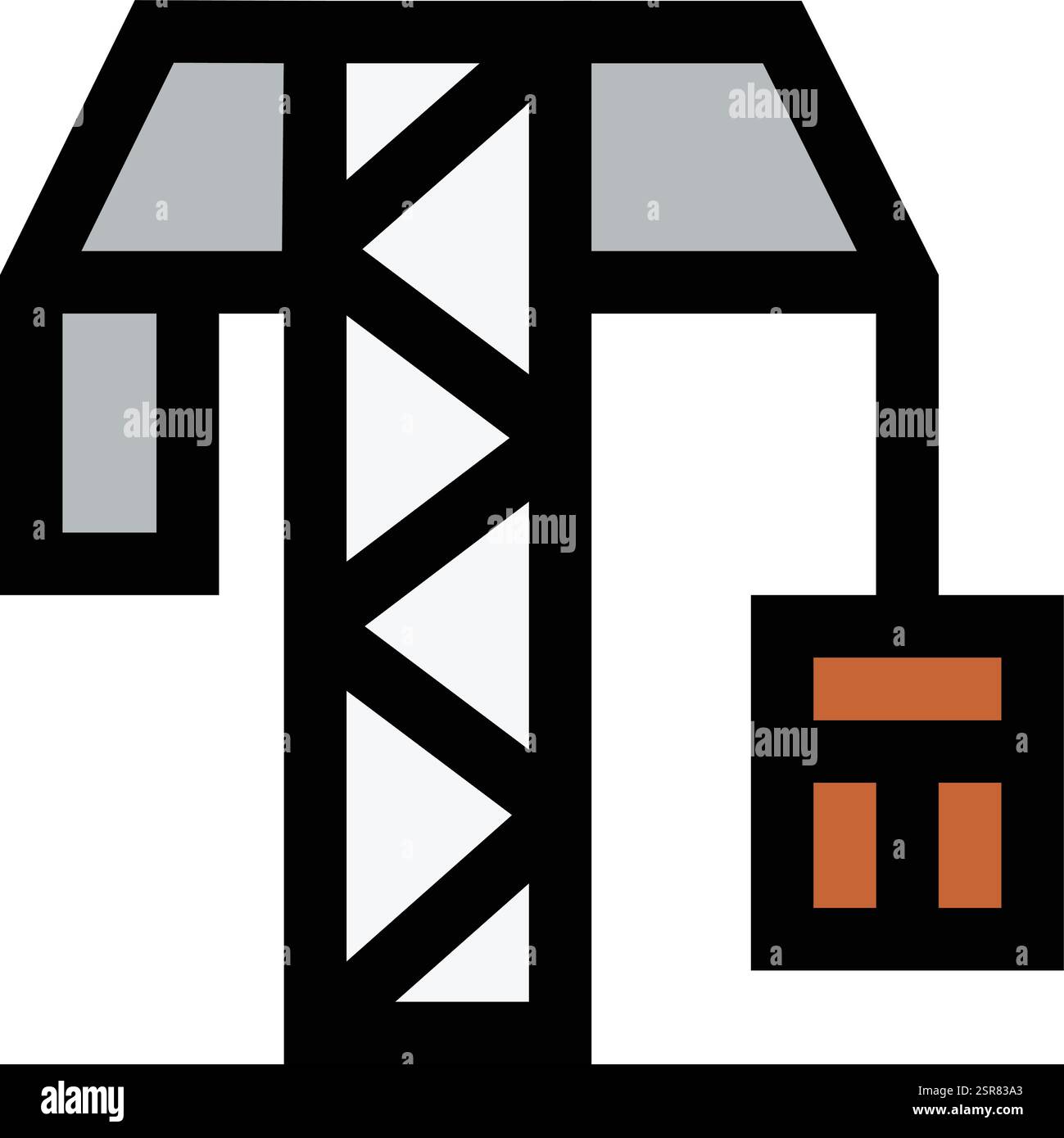 Tower Crane Vector Icon Design Illustration Stock Vector