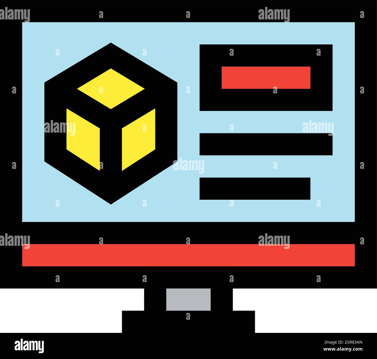3d Modeling Vector Icon Design Illustration Stock Vector