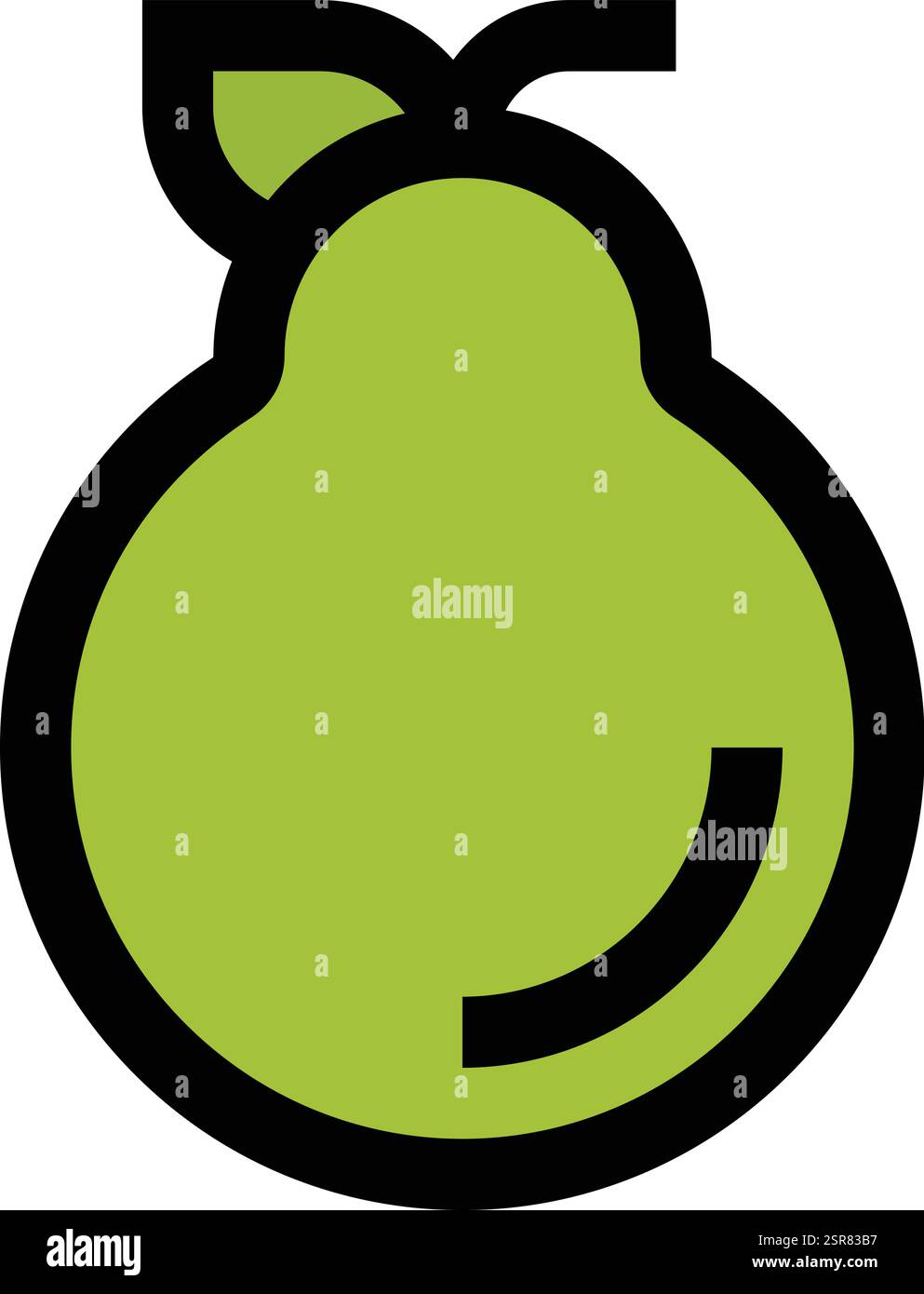 Pear Vector Icon Design Illustration Stock Vector