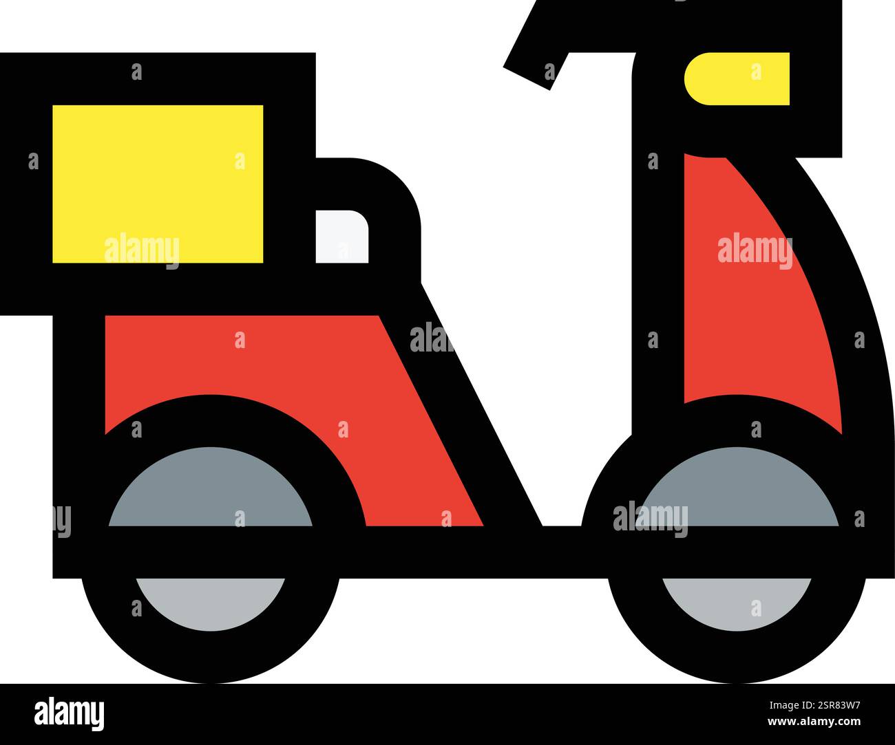 Delivery Bike Vector Icon Design Illustration Stock Vector