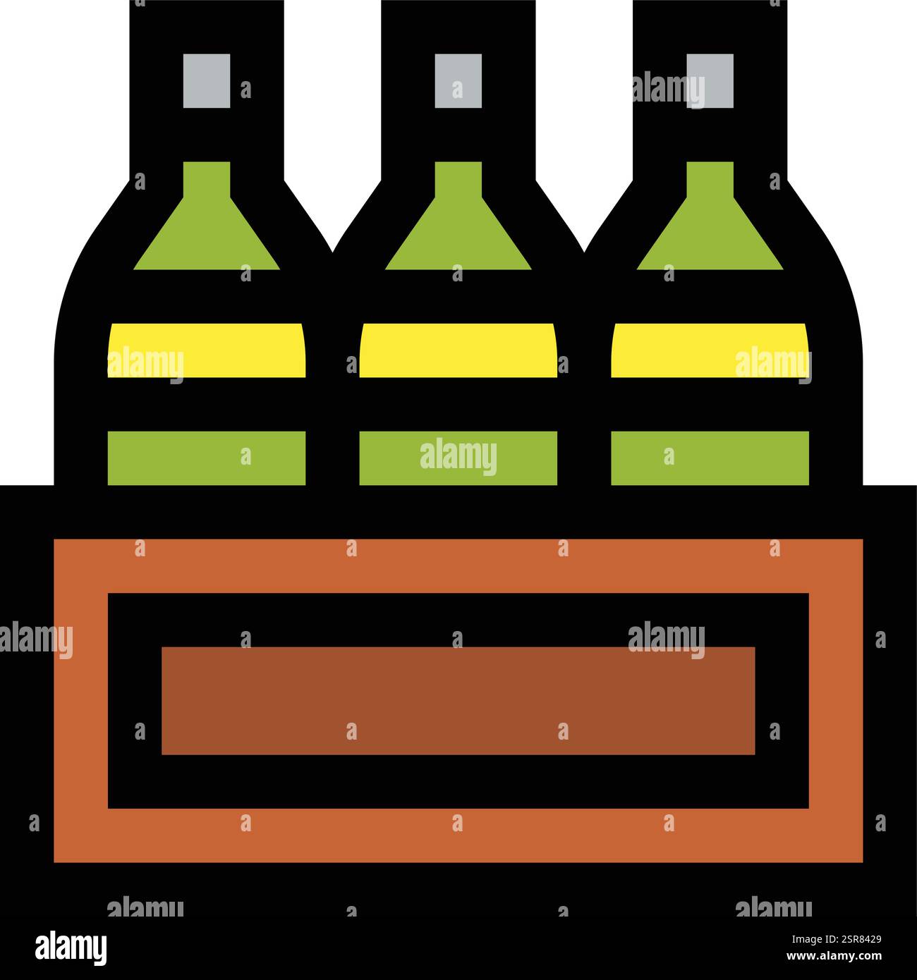 Wine Box Vector Icon Design Illustration Stock Vector