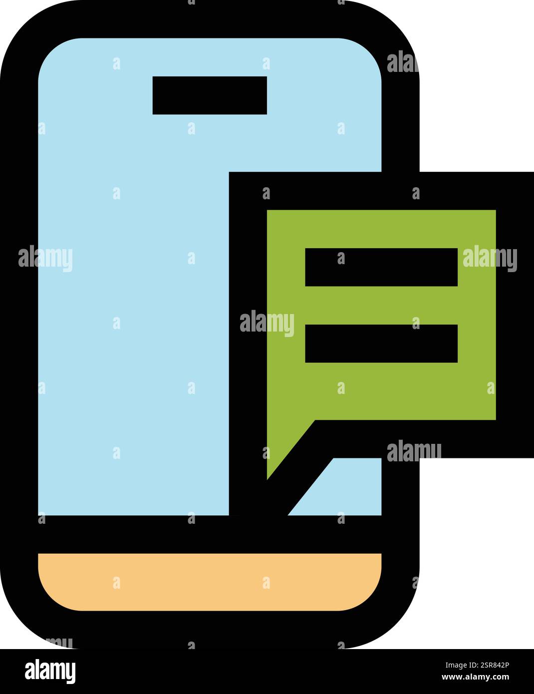 Mobile Message Vector Icon Design Illustration Stock Vector