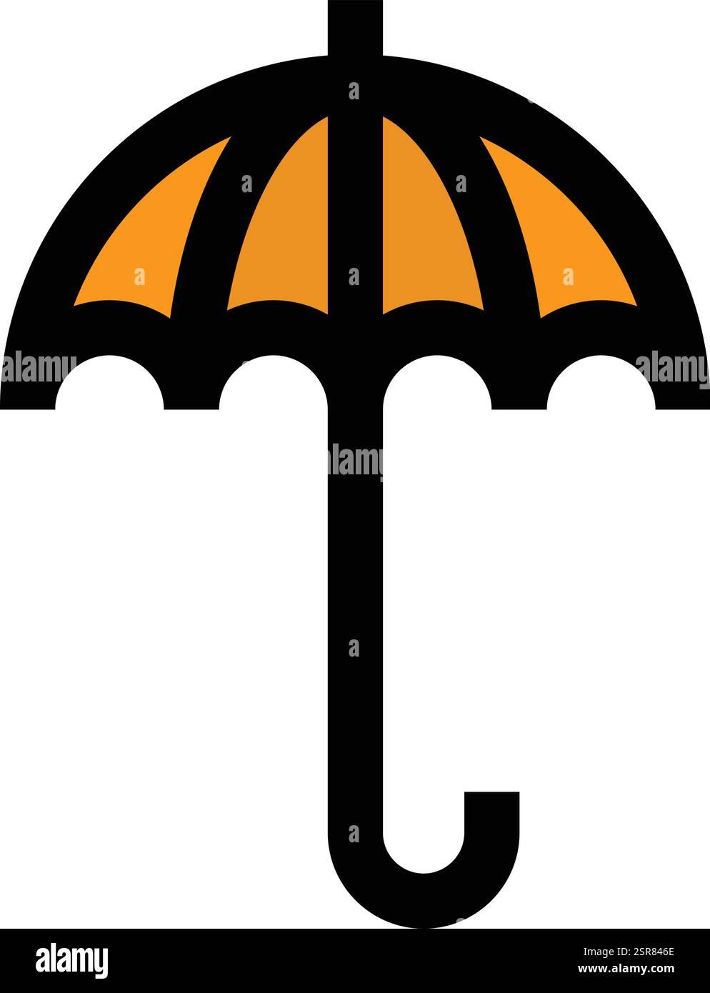 Protective Umbrel Vector Icon Design Illustration Stock Vector