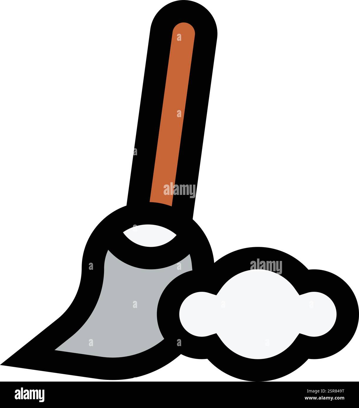Broom Vector Icon Design Illustration Stock Vector