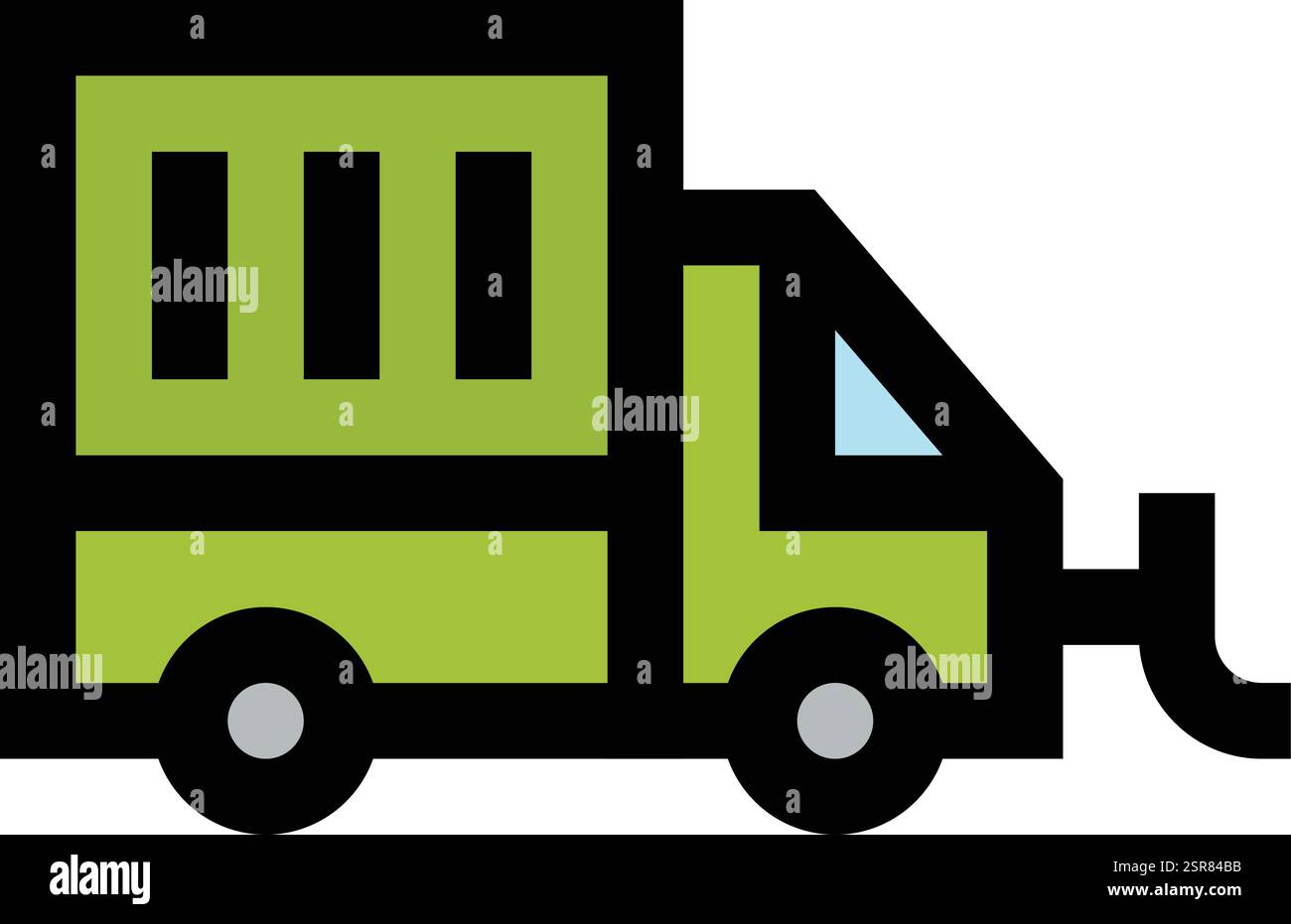 Garbage truck Vector Icon Design Illustration Stock Vector