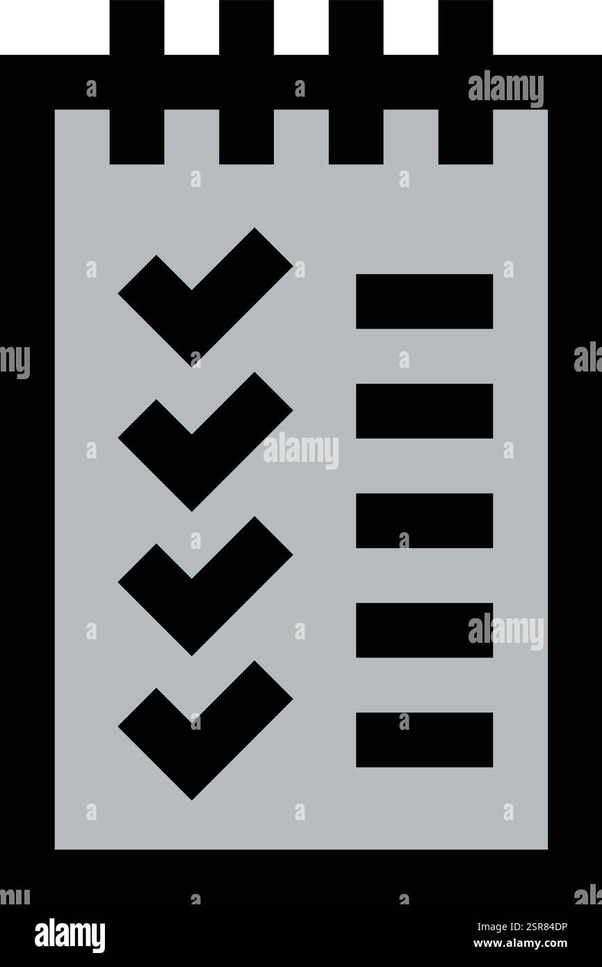 Todo List Vector Icon Design Illustration Stock Vector