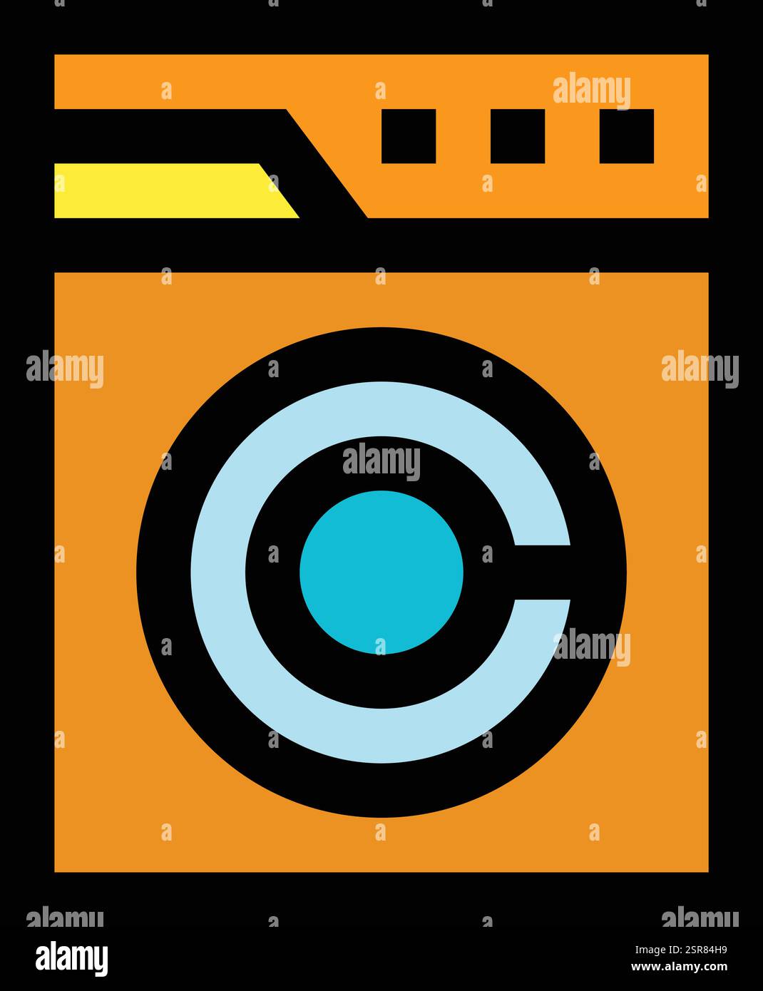 Washing machine Vector Icon Design Illustration Stock Vector