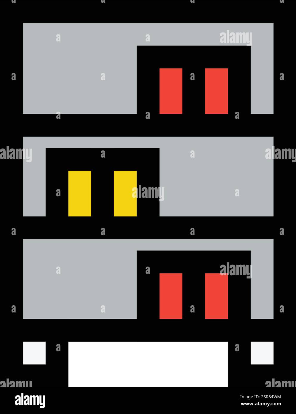 Bookcase Vector Icon Design Illustration Stock Vector