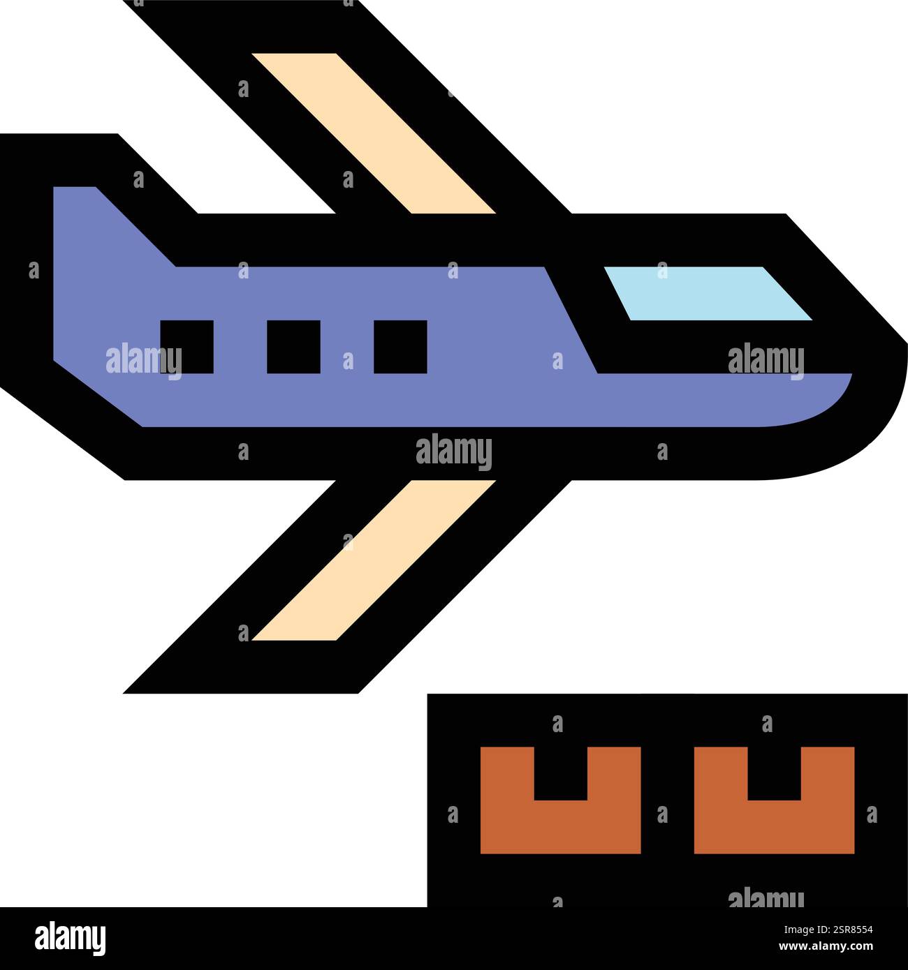 Air Freight Vector Icon Design Illustration Stock Vector