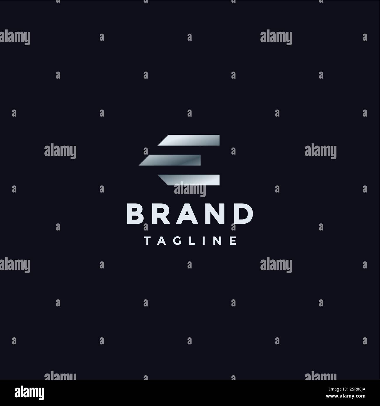 Simple Three Lines Initial Letter E Logo Design. Minimalist Initial Letter E lines Logo Design. Stock Vector