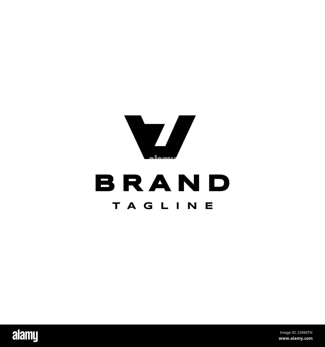 Bold Initial Letter V7 Logo Design. Number Seven in the Negative Space ...