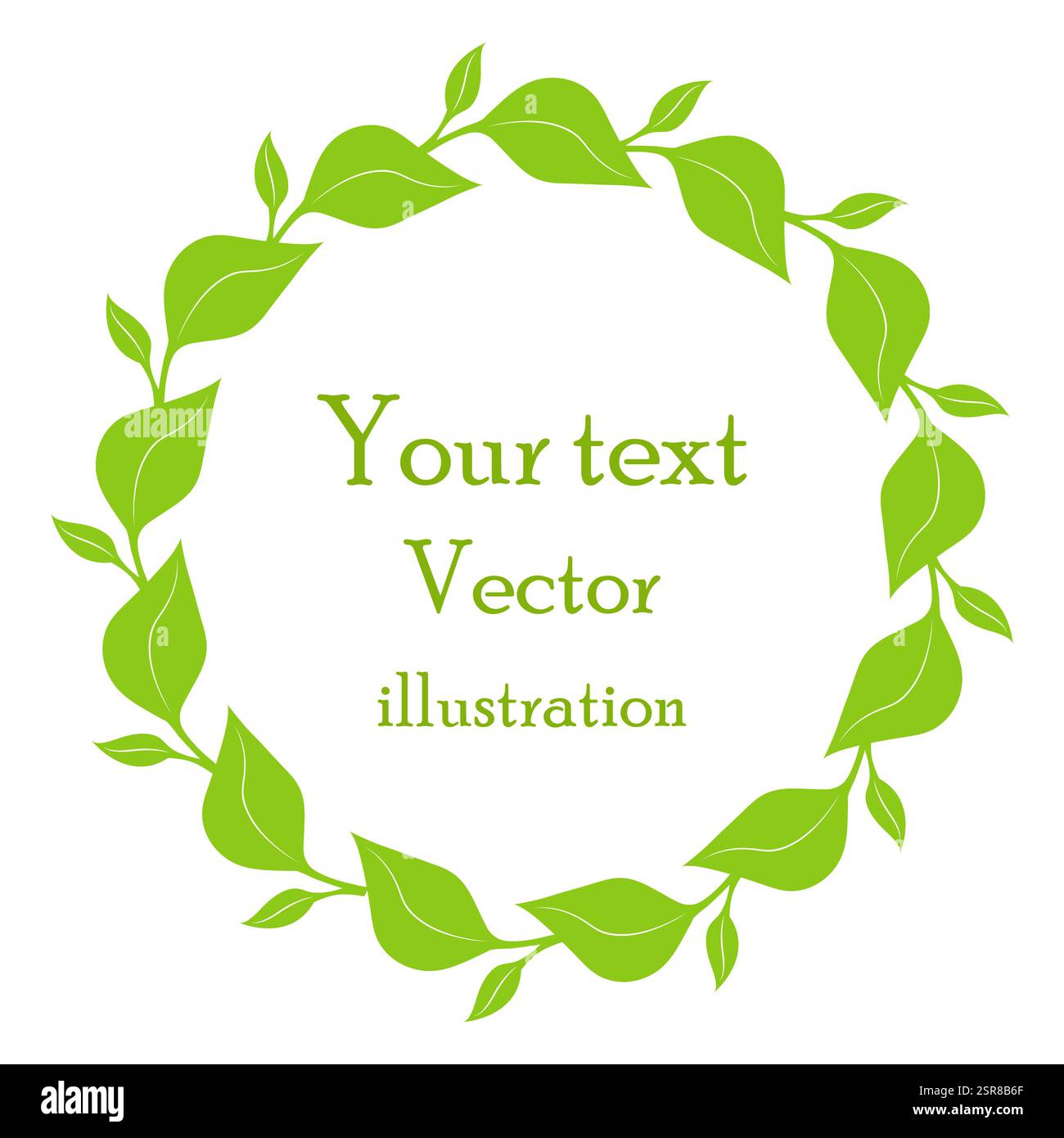 Vector illustration of green leaves Stock Vector Image & Art - Alamy